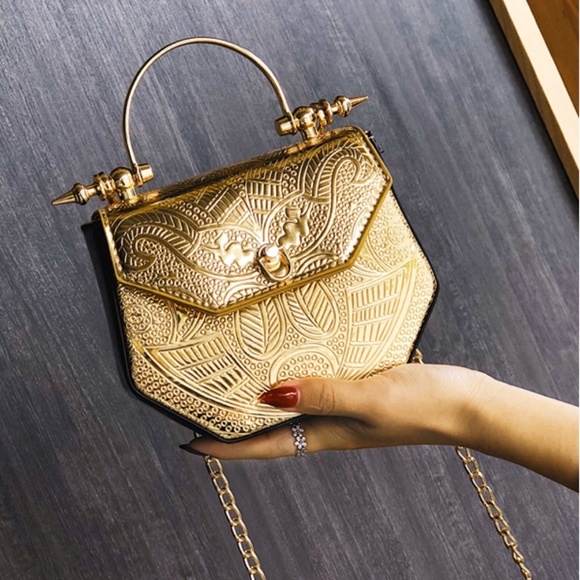 Star Posh Handbags - NEW! Golden Gypsy Paisley Print Bag